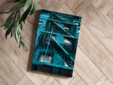 Stairs Teal Aluminum Print.