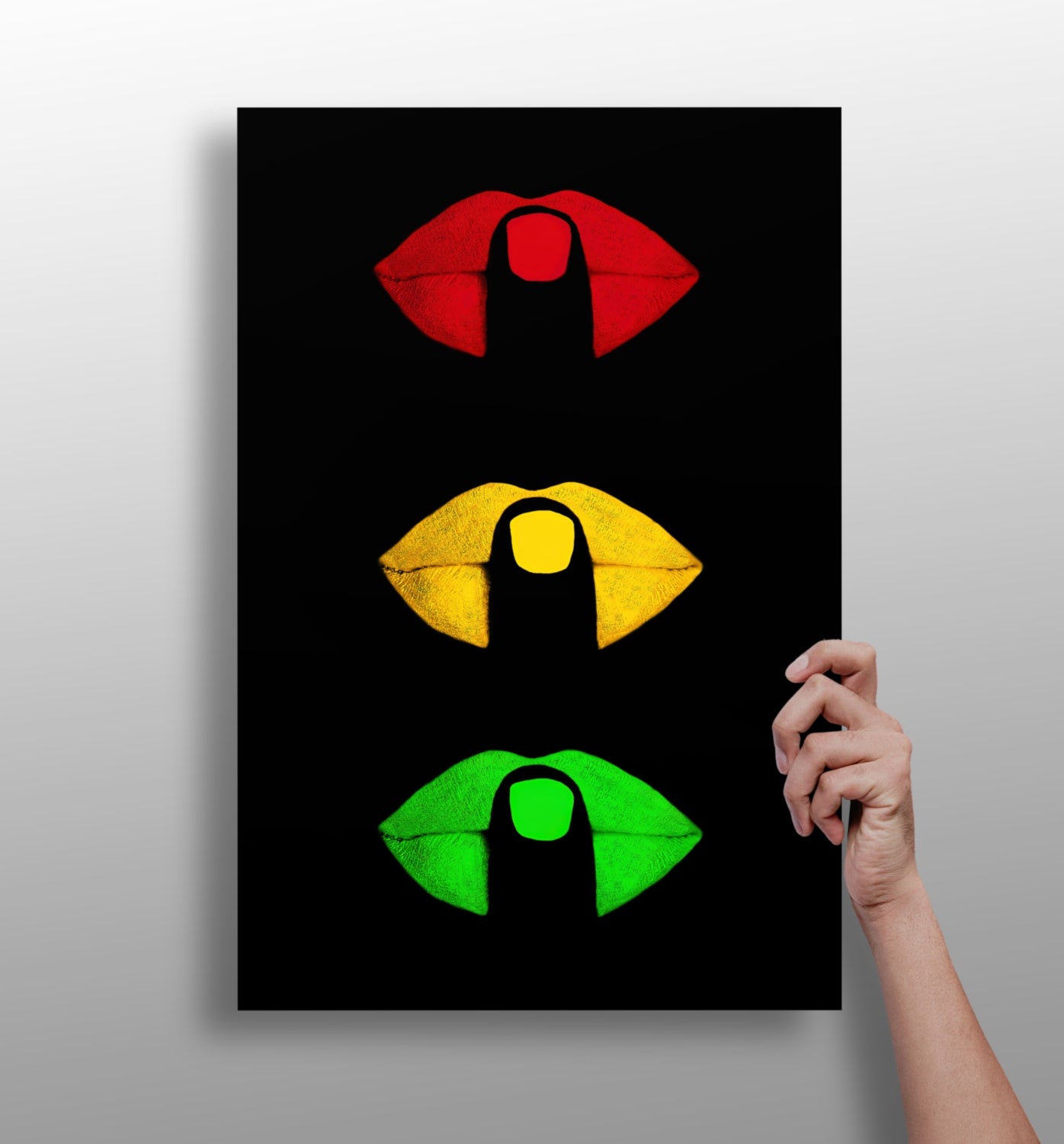 Hush Lips Aluminum Print.