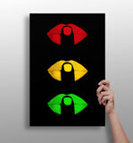 Hush Lips Aluminum Print.