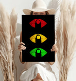 Hush Lips Aluminum Print.