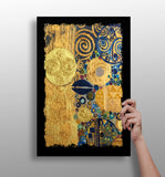 Abstract Gold Aluminum Print.