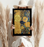 Abstract Gold Aluminum Print.