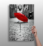 Red Umbrella Aluminum Print.