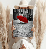 Red Umbrella Aluminum Print.