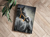 Black Horse Aluminum Print.