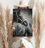 Black Horse Aluminum Print.