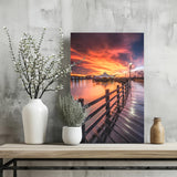 Sunset Lake View Aluminum Print.