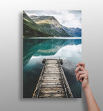 Glacier Lake Aluminum Print.