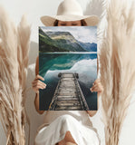 Glacier Lake Aluminum Print.