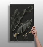 Black Leaves Aluminum Print.