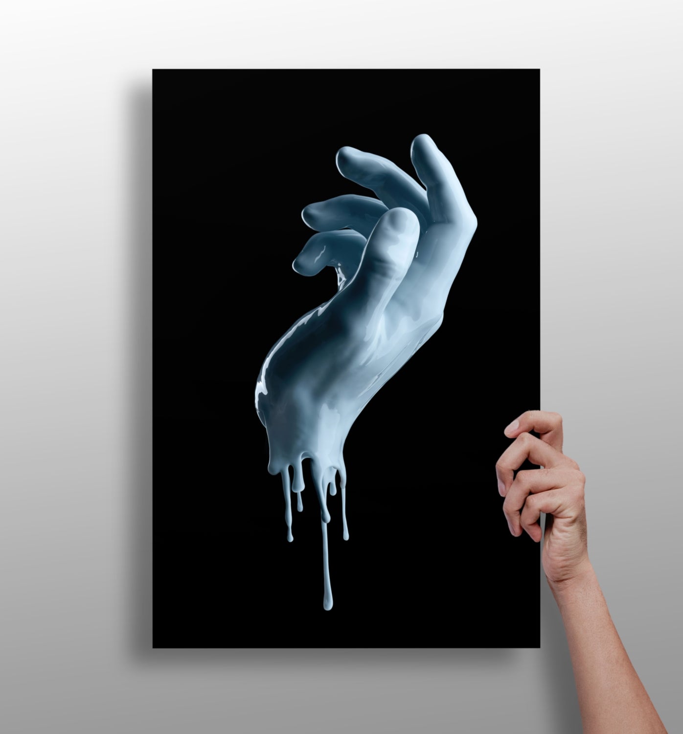 Hand in Paint Aluminum Print.