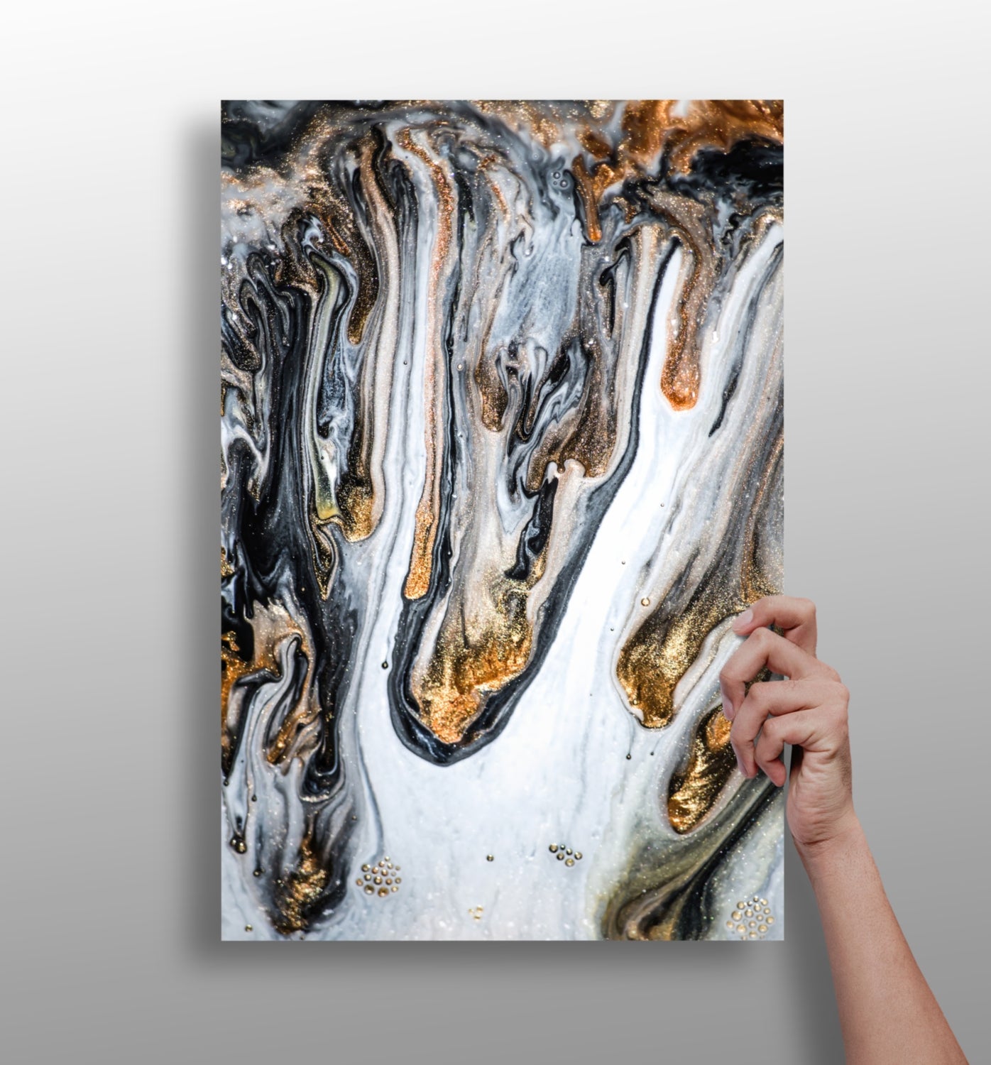 Abstract Marble Pattern V20 Aluminum Print.