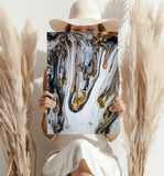 Abstract Marble Pattern V20 Aluminum Print.