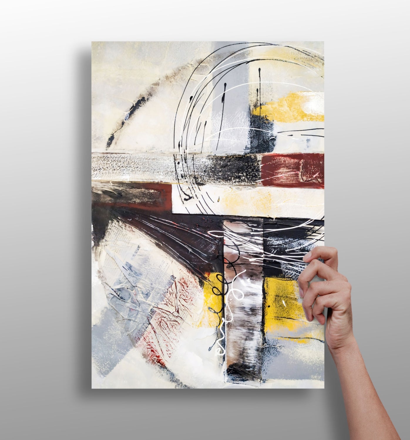 Modern Art Lines V1 Aluminum Print.