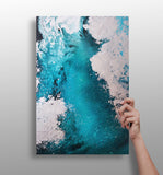 Abstract Paint Teal V3 Aluminum Print.