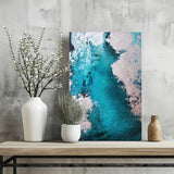 Abstract Paint Teal V3 Aluminum Print.