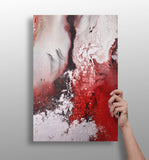 Abstract Paint Red V2 Aluminum Print.