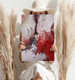 Abstract Paint Red V2 Aluminum Print.