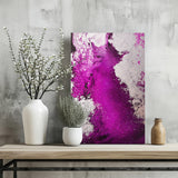 Abstract Paint Fuschia V1 Aluminum Print.