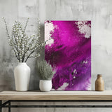 Abstract Paint Fuschia V3 Aluminum Print.