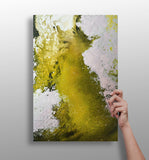 Abstract Paint Yellow V1 Aluminum Print.