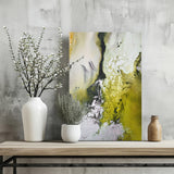 Abstract Paint Yellow V2 Aluminum Print.