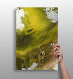 Abstract Paint Yellow V3 Aluminum Print.