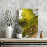 Abstract Paint Yellow V3 Aluminum Print.