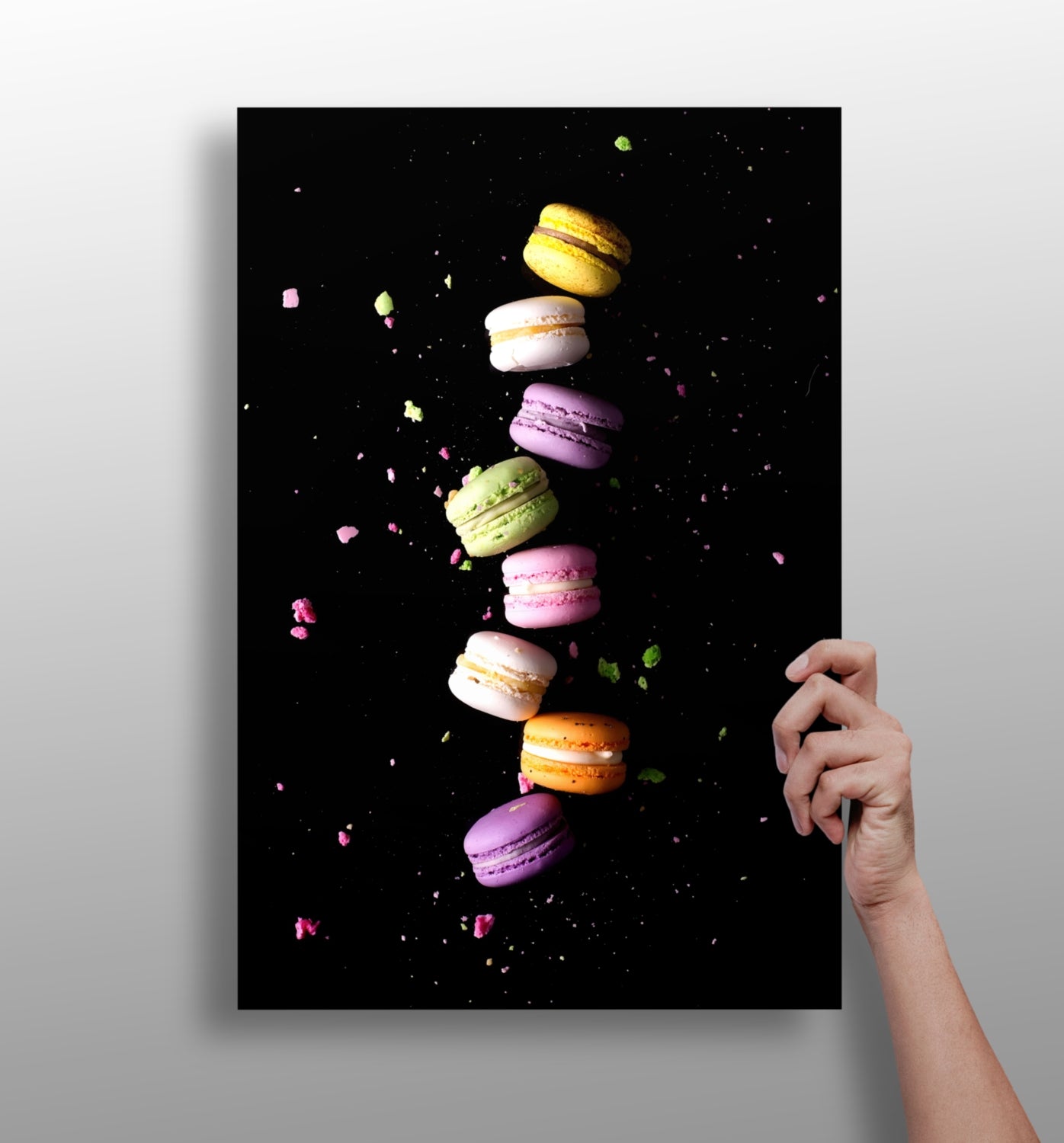 Colorful Macarons Aluminum Print.