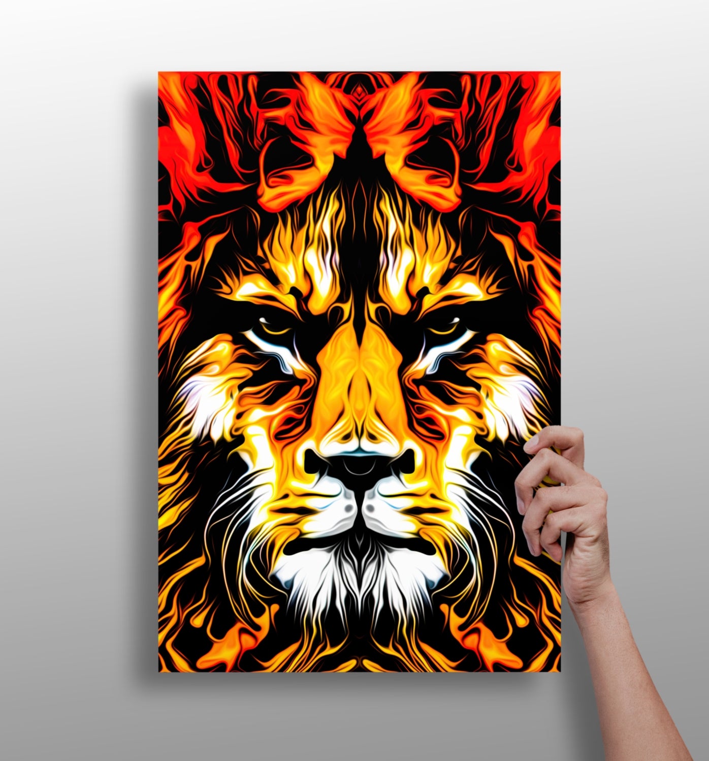 Lion Aluminum Print.