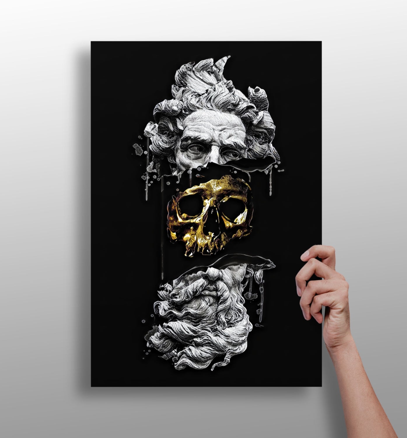 Contemporary Art Statue Aluminum Print.