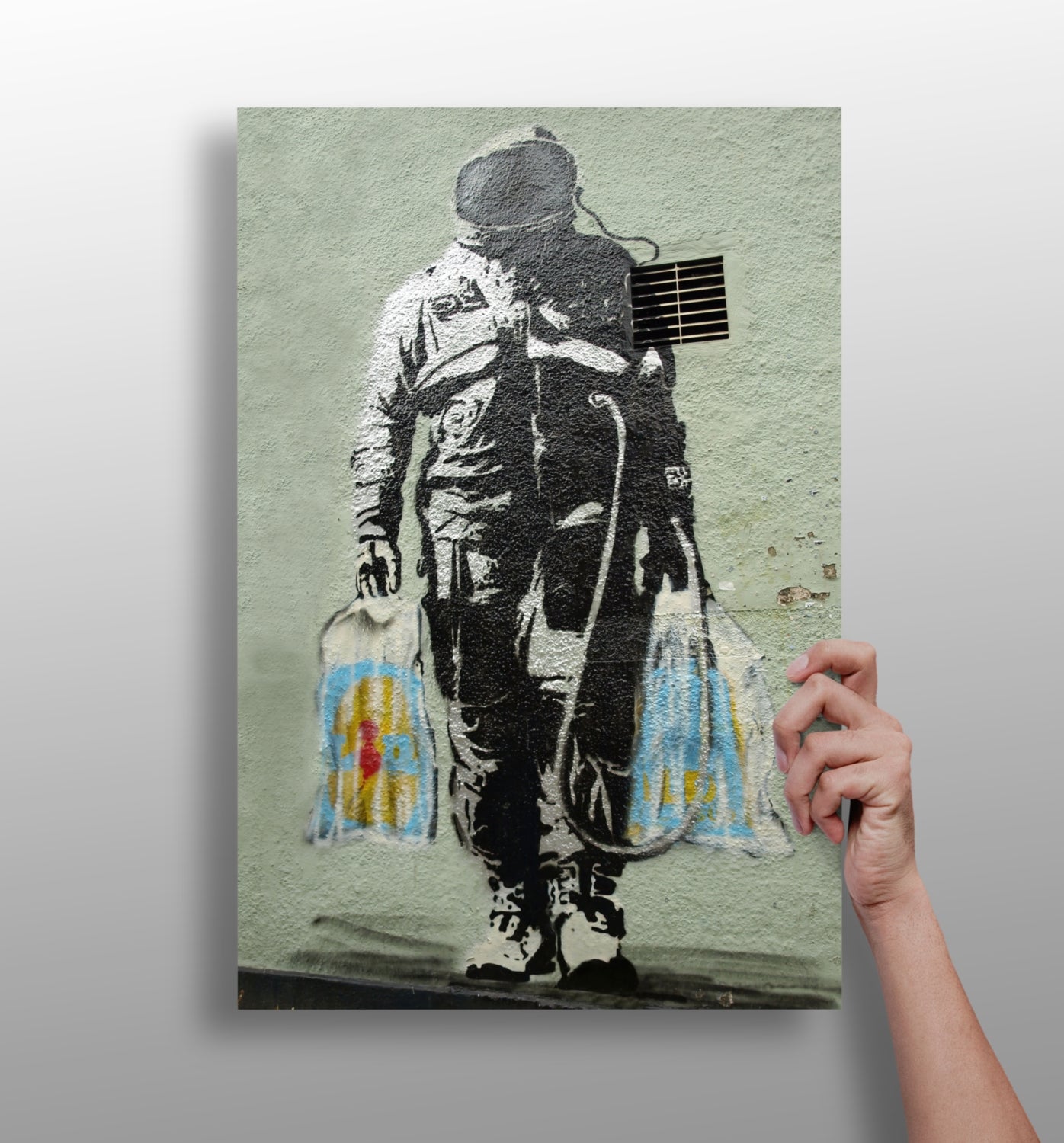 Space Grocery Aluminum Print.