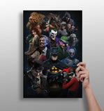 Superheros Universe Aluminum Print.