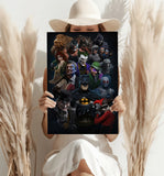 Superheros Universe Aluminum Print.