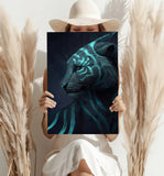 Futuristic Tiger Aluminum Print.