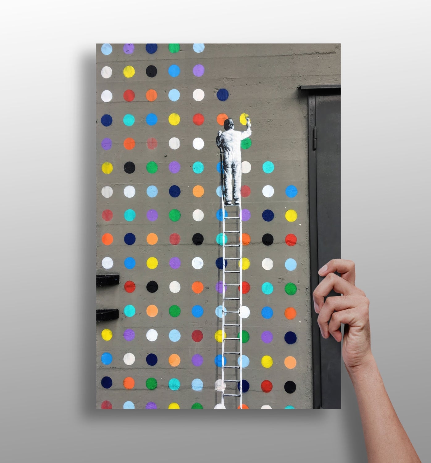 Banksy Dots Aluminum Print.