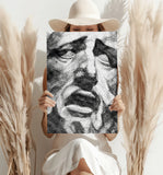 Statue Head Contemporary Aluminum Print.