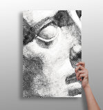Statue Head Contemporary Aluminum Print.