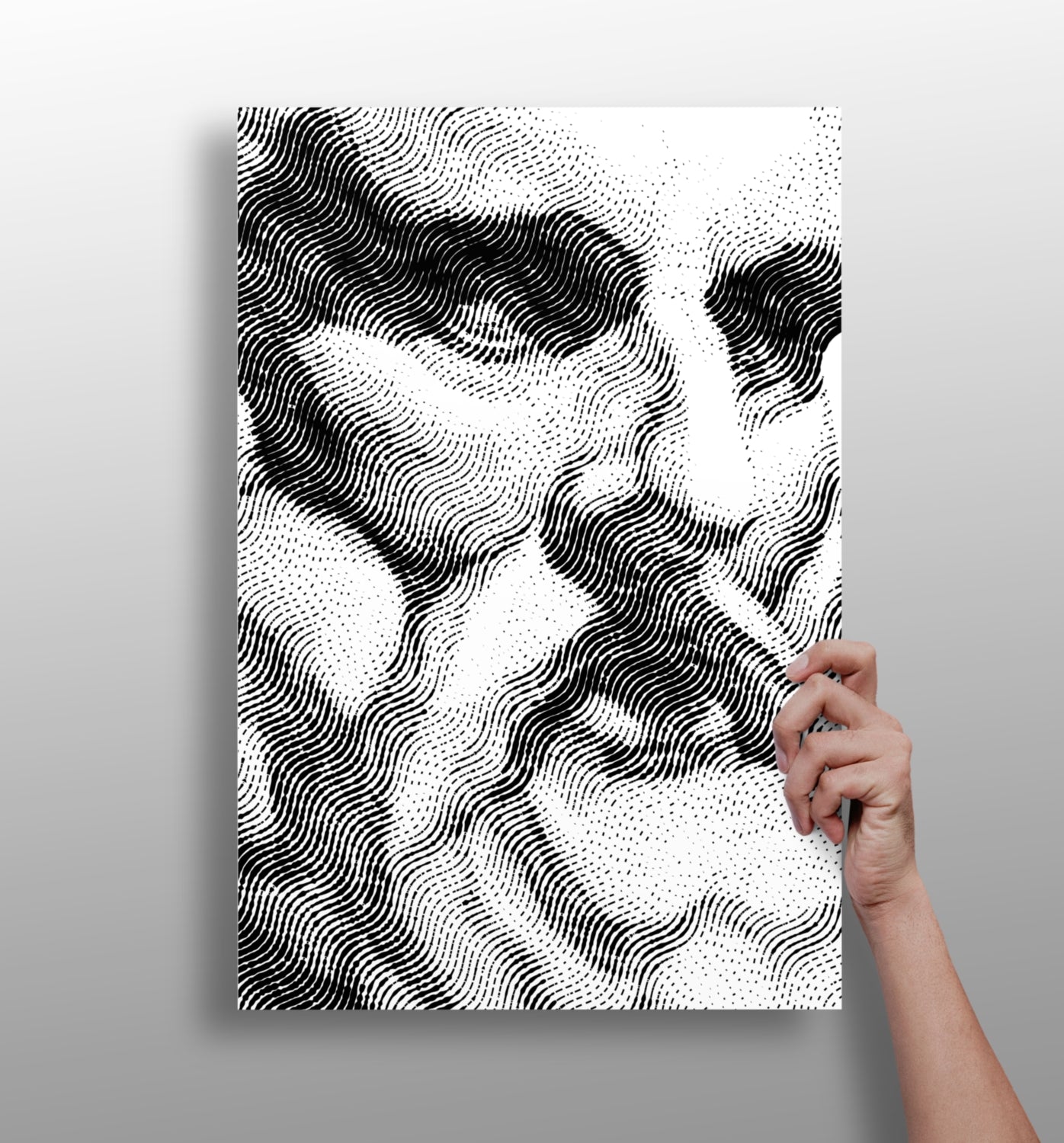 Statue Head Contemporary Aluminum Print.