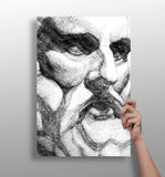 Statue Head Contemporary Aluminum Print.