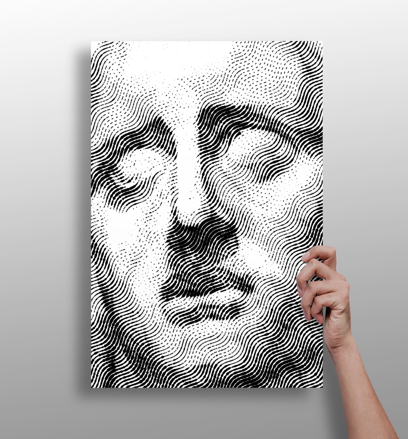 Statue Head Contemporary Aluminum Print.