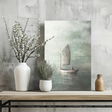 Sail in Mist Aluminum Print.