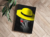 Woman with Yellow Hat Aluminum Print.