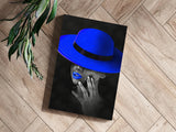 Woman with Blue Hat Aluminum Print.