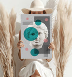 Contemporary Art Statue Head Aluminum Print.