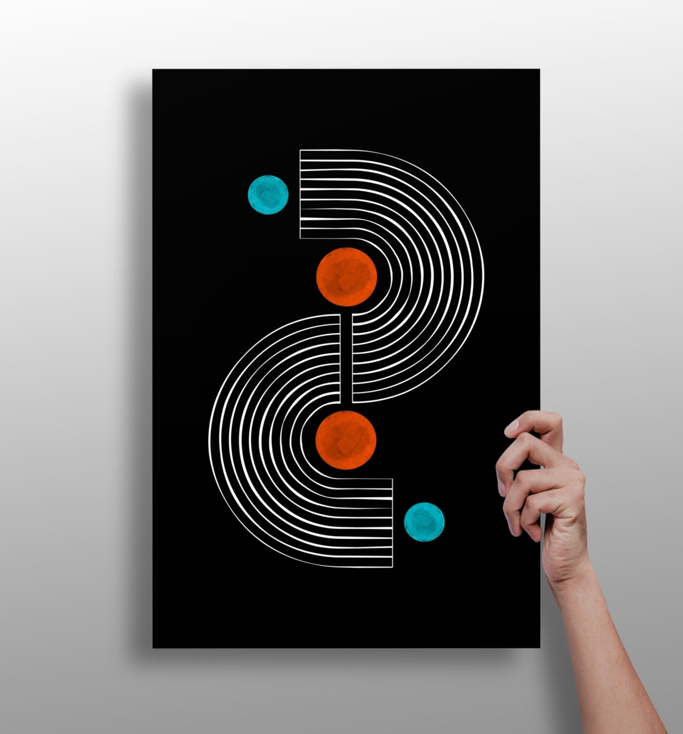 Line Art V4 Aluminum Print.