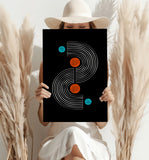 Line Art V4 Aluminum Print.