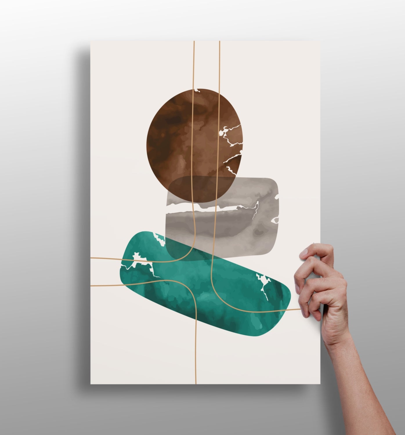 Line Art V5 Aluminum Print.