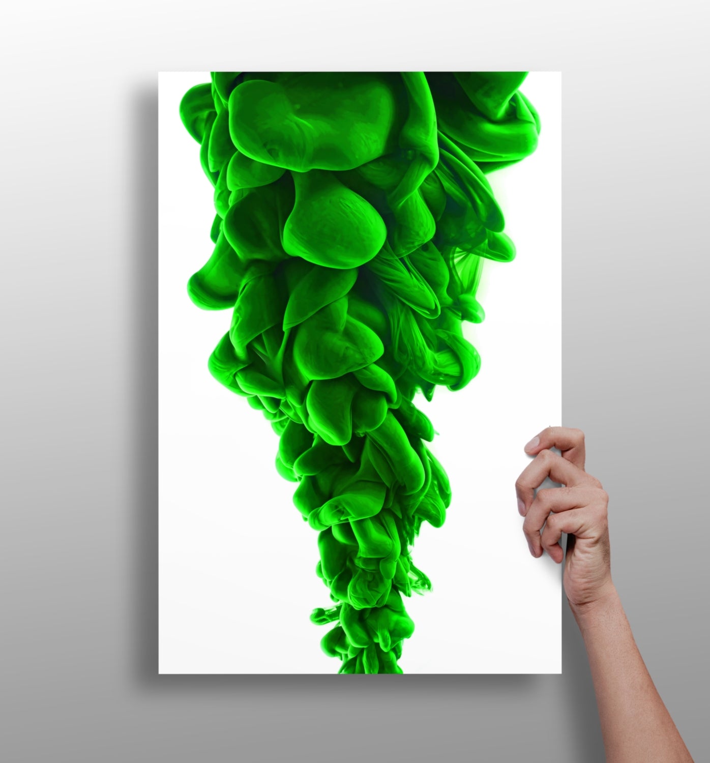 Green Smoke Aluminum Print.