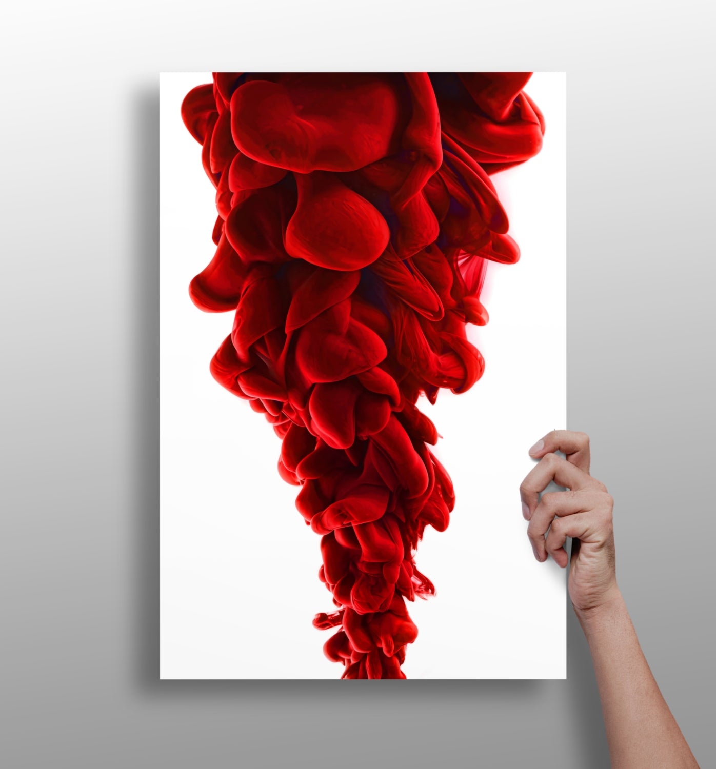 Red Smoke Aluminum Print.